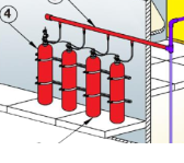 Giá đỡ bình chữa cháy khí FM-200 và Novec-1230  Nittan (UL) Tân Viễn Cảnh (Newpro Vietnam)